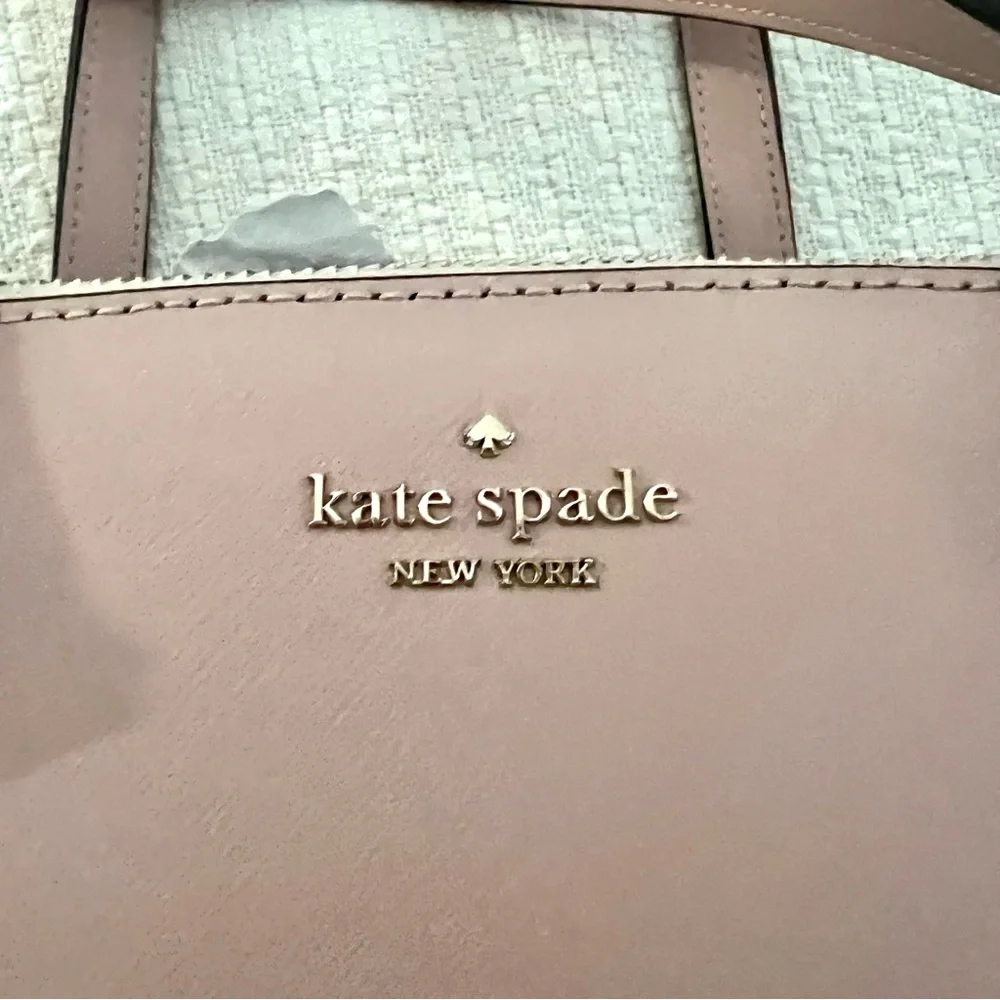 kate spade Pale Pink Leather Tote Laptop Bag